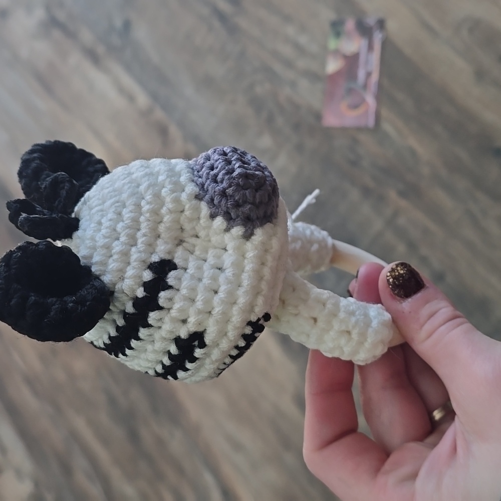 Zebra Handmade Baby Rattle - Picture 3 of 6